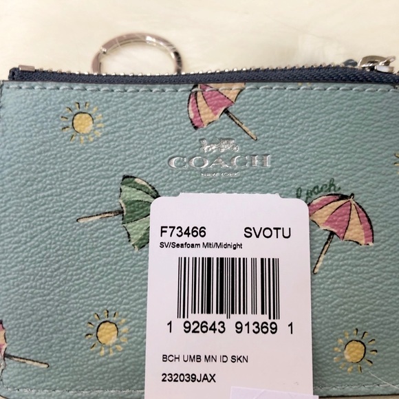 Coach NWT Beach Umbrellas Print ID/Card Holder - Picture 4 of 6